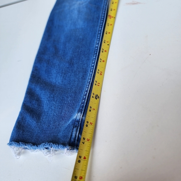 OLD NAVY Maternity Rollover Panel Blue  Skinny Jeans Pants Stretch Size 10 L - Picture 4 of 10